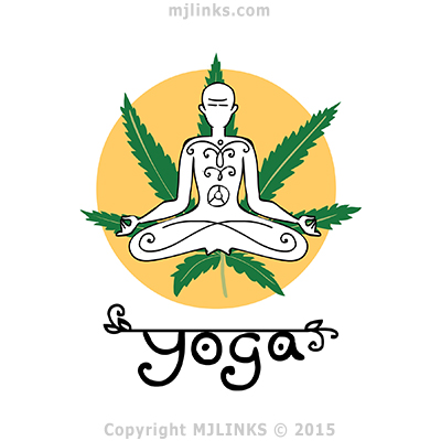 Ganja yoga or weed yoga - meditation with cannabis.