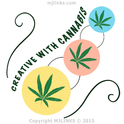 Creative with Cannabis - Marijuana leaves and cannabis art.