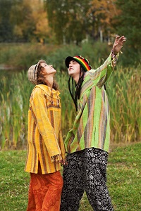 Hippie Couple. Made in the USA!