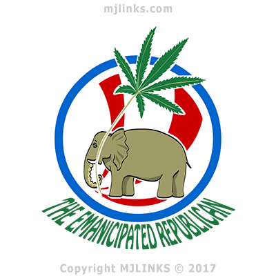 Emancipated Republican - Elephant with Marijuana
